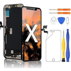 Yodoit for iPhone X Screen Replacement COF FHD LCD Display 3D Touch Digitizer 5.8 Inch Glass with Repair Tool Kit, Compatible with Model A1865, A1901, A1902