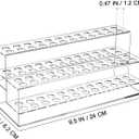 Acrylic Pen Holder Storage Box with Multi-Slot Design 2-Tier 48-Slot Large Capacity Pencil Organizer and Brush Stand for Desk Makeup Brushes Markers and Art Supplies (24.00X10.50X9.00CM)