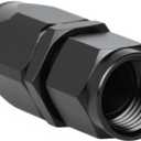 2 x AN8 Braided Straight Hose End Fitting 0 Degree Swivel for Nylon Aluminum Black 2PCS