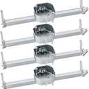 Therwen 4 Pcs Adjustable Fan Electrical Box Brace 14.2 Inches Long Silver Ceiling Fan Mounting Bracket for Fans and Light Fixtures