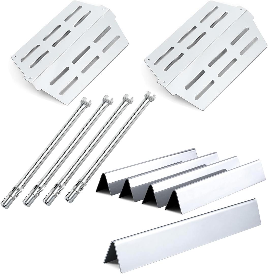 Genesis E-330 Grill 4 Burner 62752 7620 7621 Flavorizer Bars 65505 Heat Deflectors Replacement Parts for Weber Genesis Grill Parts 300 Series with Front Control E-310 E-320 S310 S320 S-330 EP310 EP320