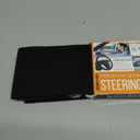 AUTOXBERT Car Steering Wheel Cover Suede Leather - Universal Size 38cm/15inch, Comfortable, Anti-Slip, DIY Hand Sewing Car Steering Wheel Protector with Needle Thread, Black