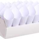 Party Confetti Cone Holder Box - Confetti for Gift Box Wedding, Stand Tray Box Total of 30 Holes for 30 Confetti Cone, and Include 32 Cone Papers (Blank- white paper, 1)
