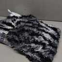 XeGe Luxury Faux Fur Throw, Soft 50x60 Zebra Print Fluffy Blanket, Shaggy Plush Decorative Farmhouse Couch Throw, Cute Furry Fuzzy Blanket for Sofa Bed, Zebra Print Grey