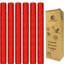 Beeswax Taper Candles 6 Pack, Red Beeswax Candlesticks, 9" Long Candles for Christmas, Dripless & Unscented, 4 Hour Burn Time, Red