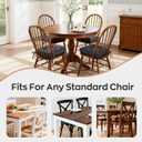 Chair Cushions for Dining Chairs Set of 2 Non Slip Cushions for Kitchen Chairs 4" Thick Seat Cushions 2 Pack Waterproof Chair Pads for Dining Room Indoor with Ties 16.5"x16.5" Tufted Memory Foam Grey