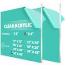 CALPALMY (2 Pack) 1/4" Thick Clear Large Acrylic Sheets - 36" x 48" Pre-Cut Plexiglass Sheets for Windows, Craft Projects, Signs, Display Cases, Sneeze Guard and More - Cut with Power Saw, Hand Tools