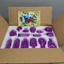 Glass Bud Vases in Bulk Set of 30 Pcs, Small Glass Vases for Flowers as Wedding Centerpieces for Tables, Clear Flower Vases Suitble for Wedding Decorations, Home Decor (Light Purple, 30 pcs)