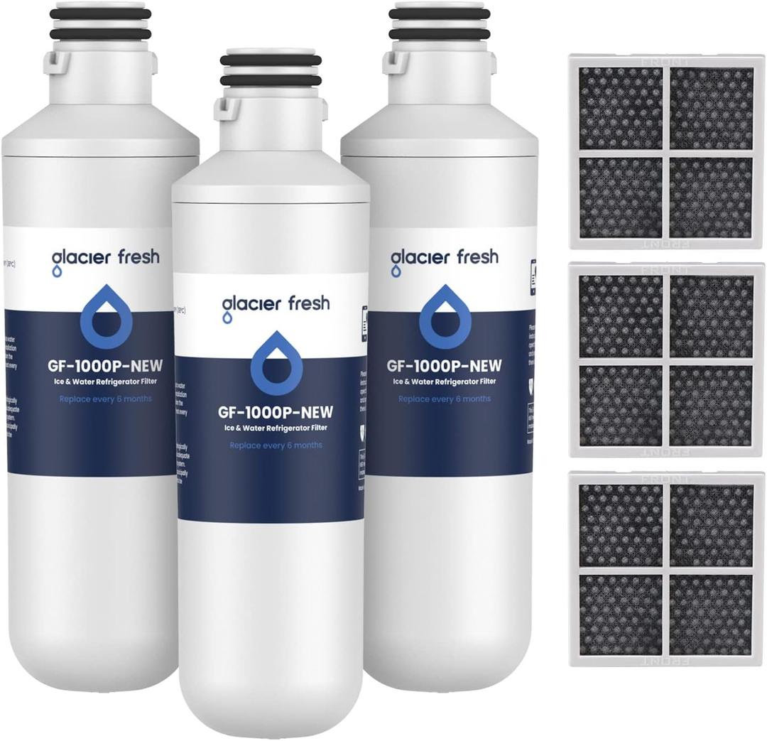 GLACIER FRESH LT1000PC Replacement Water Filter, Compatible with LT1000PC/PCS, LT1000PC, LT-1000PC, MDJ64844601, ADQ747935 ADQ74793504 Filter and LT120F ADQ73334008 Fresh Air (3+3) GLACIER FRESH LT1000PC Replacement Water Filter, Compatible with LT1000PC/PCS, LT1000PC, LT-1000PC, MDJ64844601, ADQ747935 ADQ74793504 Filter and LT120F ADQ73334008 Fresh Air (3+3)
