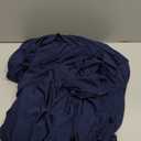 HolidayIdeas 6ft Spandex Tablecloth 2 Pack Fitted Stretch Table Skirts 30x72 Inch,Navy Blue Ruffle Design Wrinkle-Free Polyester Table Cover for Vendor Booth, Parties Banquets, Events