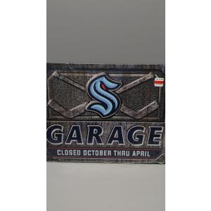 garage closed October thru April sign