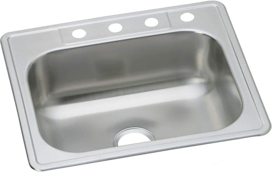 Elkay Drop-In Sink, 3 Hole, 21" x 15-3/4", Elite Satin DSE125223-1 Each