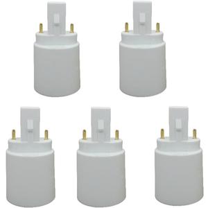 G23 to E27/E26 2-Pin Light Sockets Adapter, Light Bulb Socket, Bulb Base Adapter, Converts LED Light Holder Lamp Adapter Socket Changer (Pack of 5)