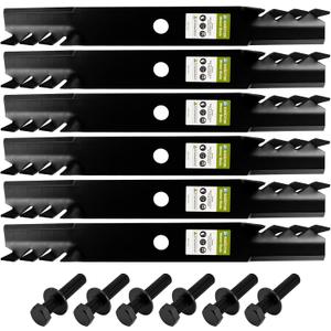 6-Pack Mulching 20.47" Mower Blades Replacement for Toro 140-1241 140-1240 94-808, Fits 60-Inch Deck Z-Master and Grandstand Mowers, 0.937" Circle Center Hole