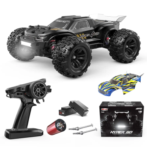 HYPER GO H16BM 1/16 RTR Brushless Fast RC Cars for Adults, Max 42mph Electric Off-Road RC Truck, High Speed RC Car 4X4 Remote Control Car with 2 Lipo Batteries for Adult, Compatible 3S Lipo