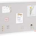 VEVOR 36"x24" White Cork Board with Linen Surface – Stylish Wall-Mounted Bulletin Board for Home, School, Office – Elegant & Functional Noticeboard