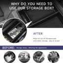 Center Console Organizer for Toyota Tacoma 2024 2025 Accessories Armrest Hidden Storage Box Secondary Insert Tray