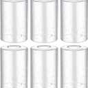 Teenyyou 6 Pcs Clear Bubble Seeded Glass Shade Replacements for Pendant Light Fixtures Glass Lamp Shade Cover, 1-5/8 Inch Fitter E26 Base, 4"w x 6"h, Replacement Lamp Globe for Chandelier Wall Sconce