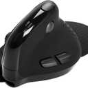 DELUX Seeker Ergonomic Mouse Wireless, Vertical Mouse with OLED Screen, 6 Buttons&Thumb Wheel Function, Silent Click, Up to 7200DPI, Programmable, Rechargeable, BT/2.4G/Wired, RGB Light(M618XSD-Black)