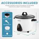 AROMA Rice Cooker, 10-Cup (Uncooked) / 20-Cup (Cooked), Steamer, Auto Keep Warm, Soup Maker, Oatmeal Cooker, Large Rice Cooker, 5 Qt, White, ARC-360-NGP