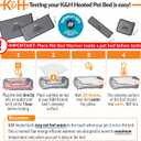 K&H Pet Products Pet Bed Warmer, Turn Any Pet Bed Into a Heated Cat or Dog Bed, Waterproof Indoor Heated Warming Pad Insert, Automatic Temperature, Safety Listed - Large 24.5 X 11.75in Gray