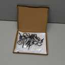 ADIIL 20 PCS Q Hanger Hooks with Safety Buckle, Windproof Screw Hooks for Hanging Outdoor String Lights, Plants, Christmas Patio Lights, 2.2 Inches, Black