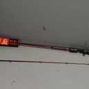 Ugly Stik 6’6” Carbon Casting Rod, One-Piece, 8-17lb Line Rating, Medium Power, Fast Action, 1/ 4-5/ 8 oz. Lure Rating, Red/ Black