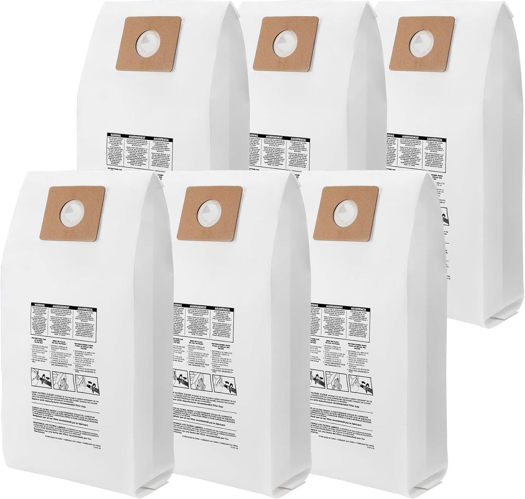 Shop-Vac 91931 3.5 Gallon Dust Collection Filter Bag, 6PCS