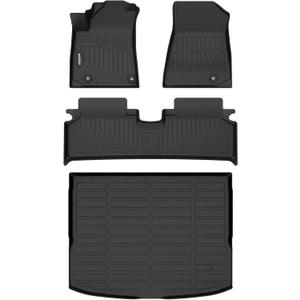 Binmotor-Floor Mats & Cargo Liner for Kia NIRO EV (Electric Vehicle) 2023-2026, All Weather Car Mats TPE Liners for Kia NIRO EV Accessories Mats Trunk Mat-Black