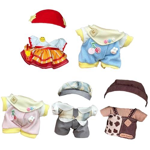 Ezcora Doll Clothes, 3 Pack Outfits for 15-17cm Doll, Perfect for Play & Display (No Dolls) (Set 2)