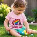 Girls Easter Shirts Kids Cotton Graphic Tees Casual T-Shirts 3-7 Years
