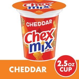 6 x Chex Mix Cheddar Flavored Snack Mix, Snack Cup, 2.5 oz (EXP 08/26/26)
