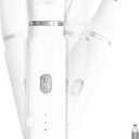 4 in 1 Mini Pet Hair Trimmer, Waterproof Design, 4 Grooming Heads Set, Anti-Mistake Switch, Cordless & Rechargeable, Suitable for Cats and Small Dogs (White)