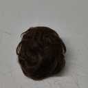 RUWISS Claw Clip Messy Bun Hair Piece Real Human Hair Buns Wavy Curly Chignon Hair Bun Extensions Hair Buns Claw Clip Tousled Updo Ponytail Hairpieces for WomenDark brown (40g)
