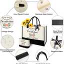 Retirement Tote Bag & Makeup Bag Set for Women - Funny Retirement Gifts for Coworker, Boss, Friend - White, 16.8"L x 12.4"H x 7.5"W