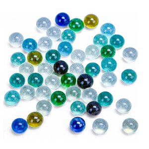 POPLAY 50 PCS Beautiful Player Marbles Bulk for Marble Games,Multiple Colors(1 Whistle for Free)