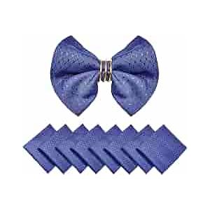 Homejoy Plaid Cloth Napkins Set of 8, Checkered Style Jacquard Fabric Polyester Washable Reusable Cloth Napkins for Kitchen Dining Restaurants Wedding Party 17X17 Inch Navy Blue