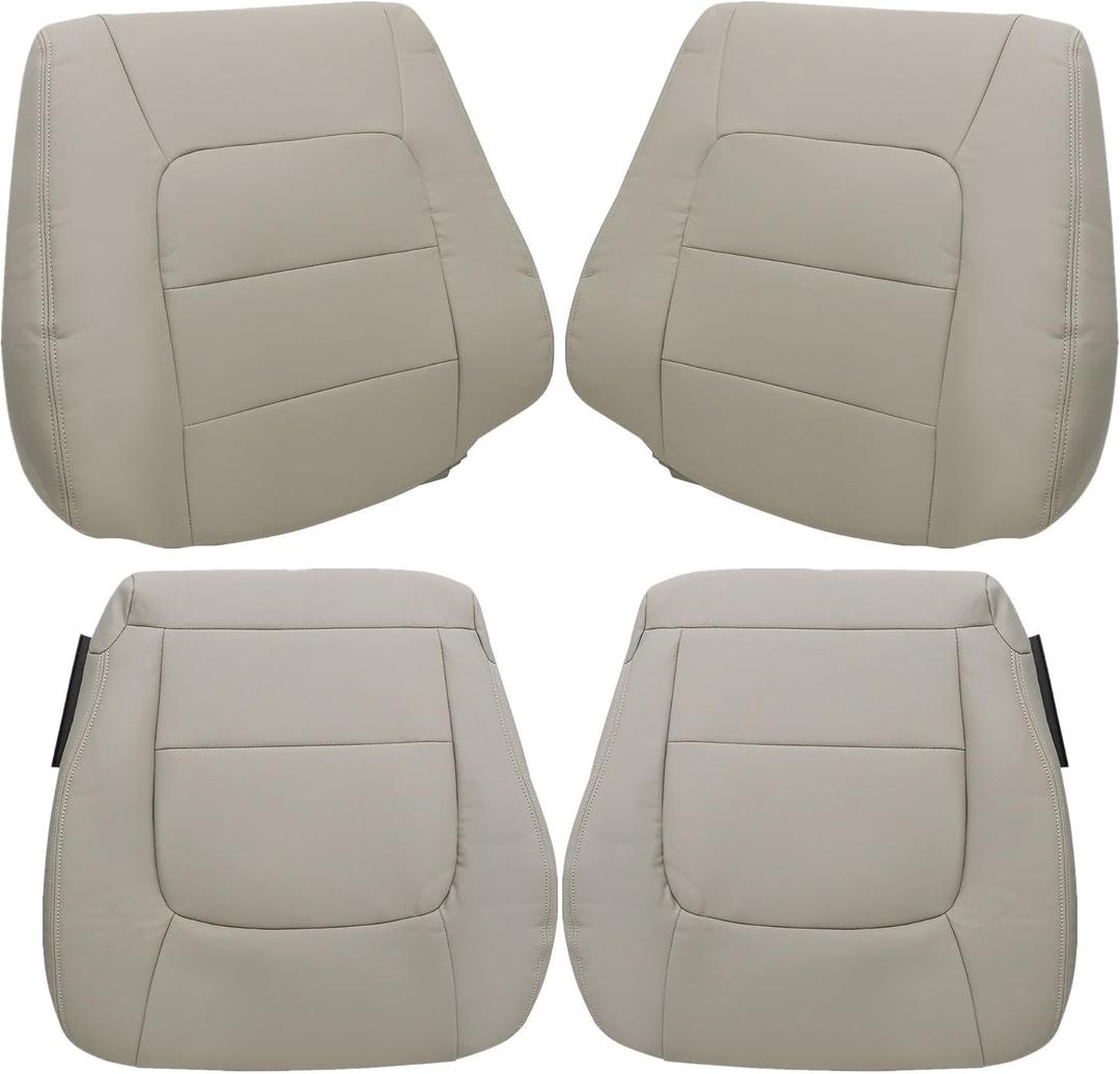 GXARTS Driver and Passenger Side Bottom and Top Lean Back Replacement Leather Seat Cover Tan #LG00 or LF40 Compatible with Lexus LX470 4x4 AWD 4WD 1998 1999 2000 2001 2002 2003 2004 2005 2006 2007