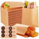 GBACHOOSE 600 Pack Paper Sandwich Bags10x10 inch Wax Paper Bags, Greaseproof Bag Bakery Wax Bag for Food, Sandwich, Snacks, Cookie, Candies and More(Kraft)