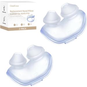 2 Packs Replacement Nasal Pillow Cushion for ResMed AirFit P10, FSA/HSA Eligible, Ultra-Soft Silicone, Better Sealing, Minimize Leakage, Reduce Pressure Points, CPAP Supplies Accessories, Size Medium