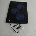 havit HV-F2056 15.6"-17" Laptop Cooler Cooling Pad - Slim Portable USB Powered (3 Fans), Black/Blue
