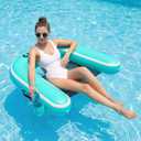 Inflatable Pool Float Chair for Adults Heavy Duty Floating Pool Chair 300lb, 39"L x 39"W