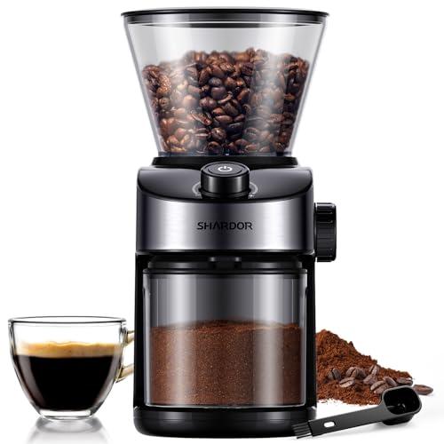 SHARDOR Burr Coffee Grinder Electric with 32 Grinding Sizes 3.0, Coffee Grinders for Home Use with 40 Seconds Adjustable Electronic Timer, Coffee Bean Grinder with Chamber Cleaning Button