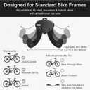 Bike Wall Mount - Horizontal Wall Hanger, Adjustable Design for Road, Mountain and Hybrid Bikes up to 48.5 lbs - Space-Saving Bike Rack for Garage or Apartment - Sturdy Indoor Bicycle Storage