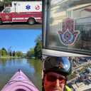 First Aid Symbol Cross Universal Red Decal Vinyl Sticker - 5 Pack Reflective, 2 Inches, 3 Inches, 4 Inches, 6 Inches, 8 Inches - for Car Boat Laptop Cup Phone