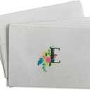 Sugartown Greetings Floral Monogram Note Cards - 24 Stationery Note Cards with Envelopes (Letter E)