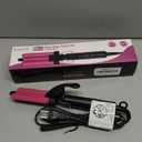 FARERY Mini Hair Crimper, 3 Barrel Curling Iron 1/2 Inch with Keratin & Argan Oil Infused, Travel Curling Iron with Dual Voltage, Pouch Bag, Hair Waver Beach Waves for Women