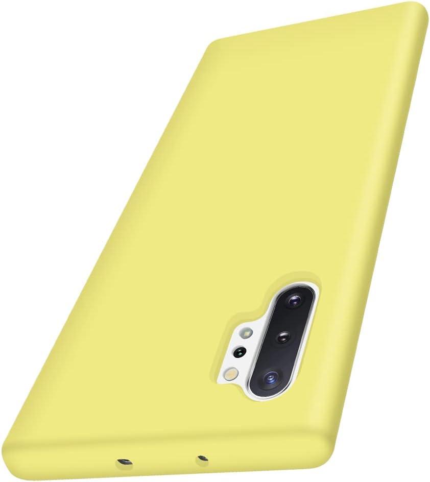E Segoi Shockproof Designed for Samsung Galaxy Note 10 Plus Case 6.8inch Shockproof and Scratch-Resistant [2.0mm] Slim Fit Flexible Soft TPU Cover Galaxy Note10+ (Yellow)