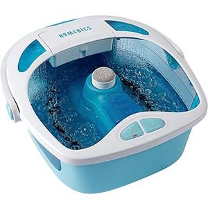 HoMedics Shower Bliss Foot Spa, Shower Massage Water Jets, Pedicure Center with 3 Attachments, Toe-Touch Control, FB-625H