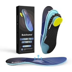 Carbon Fiber Insole for Men & Women - Performance Sport Insoles - Metatarsal Pain Relief Inserts - Turf Toe Relief for Athletes - M - Women: 9.5-10|Men: 8-8.5